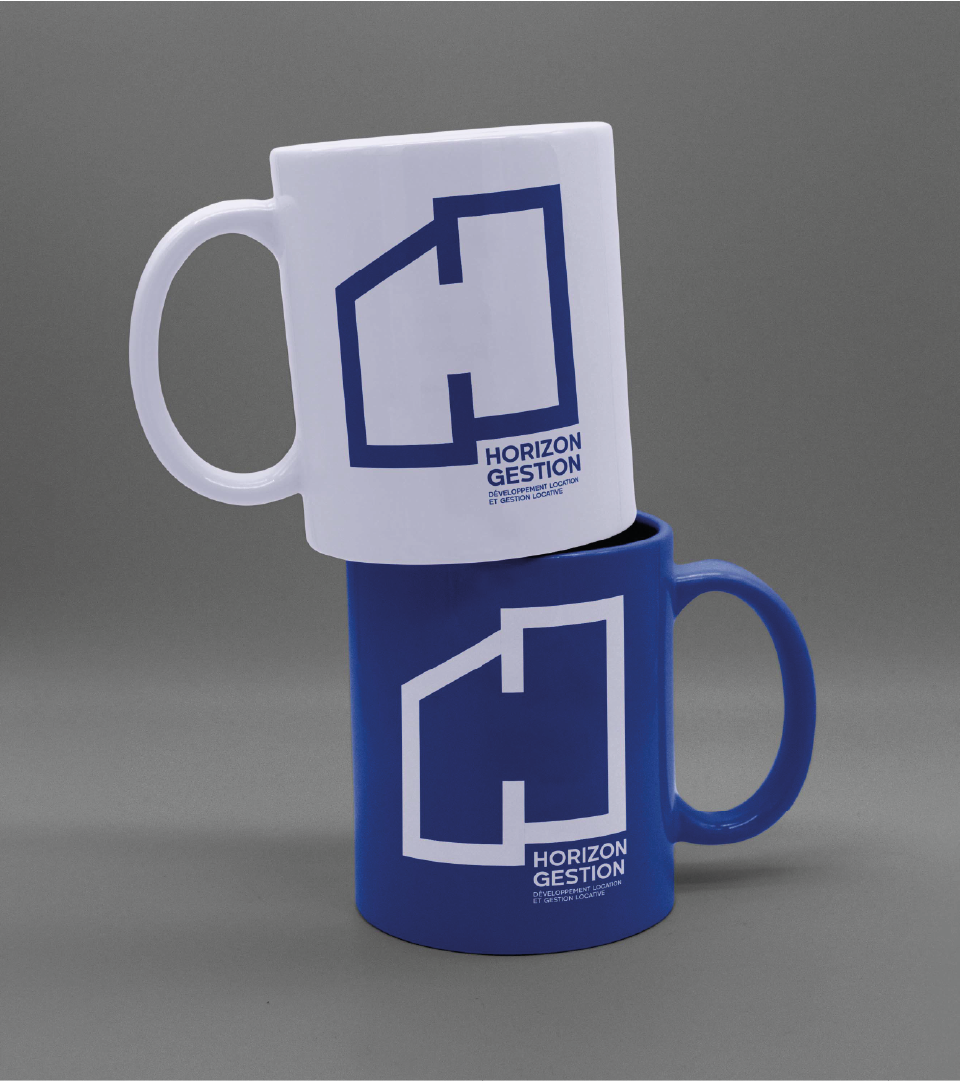 Identité visuelle Horizon Gestion sur différents supports