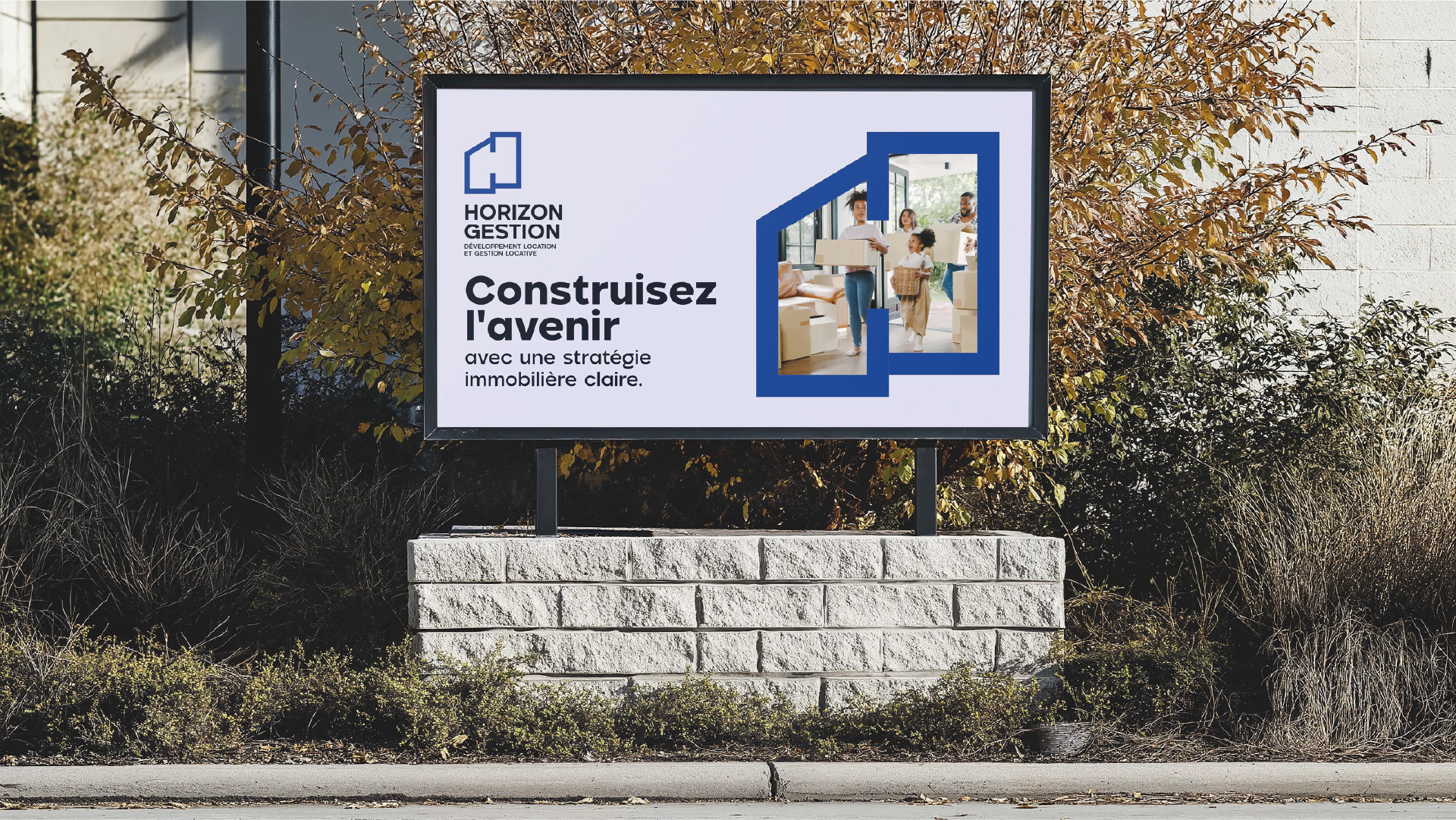 Identité visuelle Horizon Gestion sur différents supports