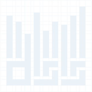 Logo DSS vectorisé sur une grille, illustrant la structure géométrique et modulaire